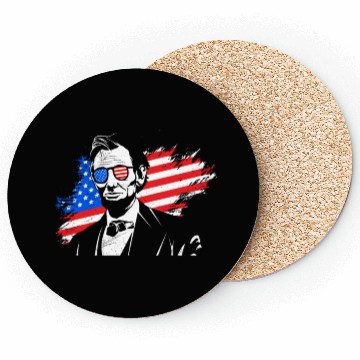 Discover Merica Lincoln President Independence Day Party Coasters