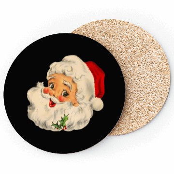 Discover Santa Face Santa Coasters