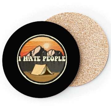 Discover I Hate People Camping Nature Outdoor Camper Coasters