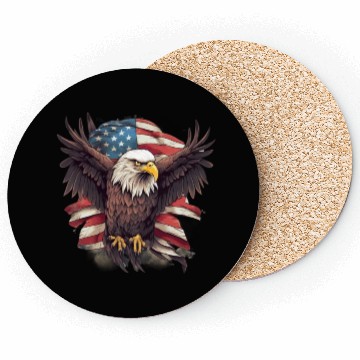 Discover Merica Patriotic USA Eagle Coasters