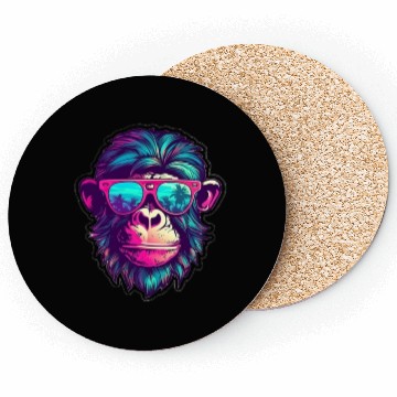 Discover Miami Sunglass Monkey - Embrace the Sun Coasters