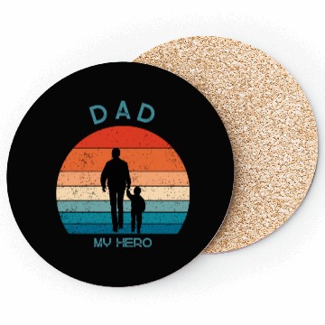 Discover DAD MY HERO - boy Coasters