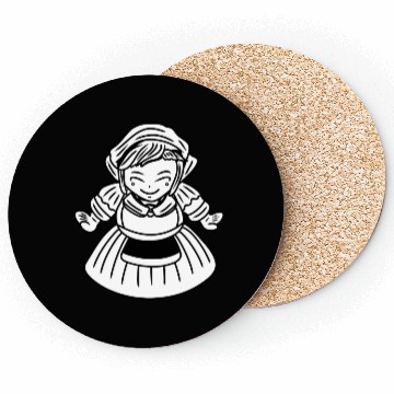 Discover Cute Little Farmer Girl Coasters
