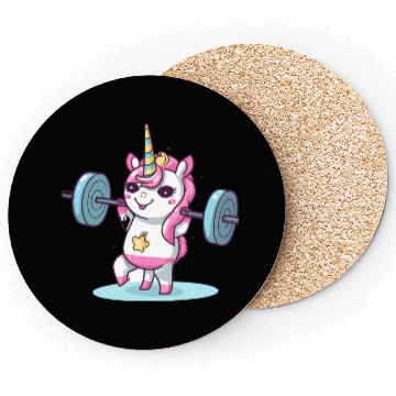 Discover Unicorn Weighlifting Coasters