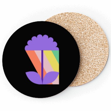 Discover Rainbow Flower Nature Happy Camping Coasters
