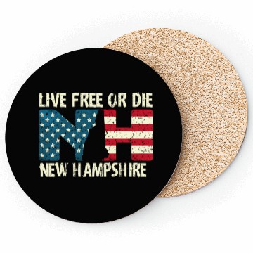 Discover New Hampshire Patriotic Live Free Or Die Product Coasters