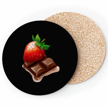 Discover Melting Strawberry Chocolate - Sweet Dessert Coasters