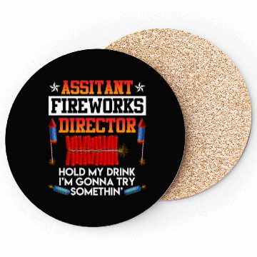 Discover Independence Day Assistant Fireworks Director USA Coasters