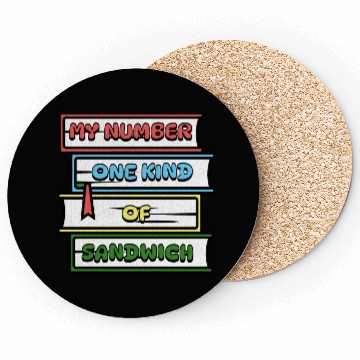 Discover My Number One Kind Of Sandwich Book Lovers Coasters