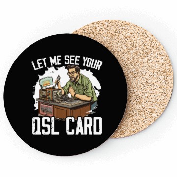 Discover Ham Radio Operator Morse Code Radioactivity Coasters