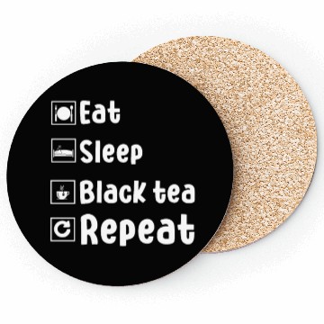 Discover Funny Black Tea Lover Outfit Drinking Tea Coasters