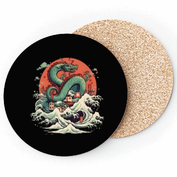 Discover Sushi Dragon Japanesse Kawaii Coasters
