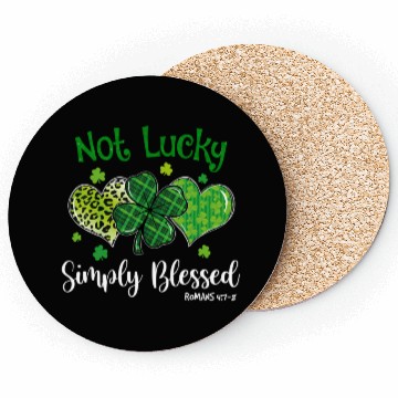 Discover Not Lucky ly Blessed Christian Shamrock St Coasters