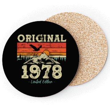 Discover Vintage and Retro 1978 Birthday Gift Coasters
