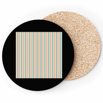Discover Orange Teal Stripes Coasters