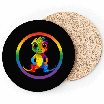 Discover Gay Pride Gecko Coasters