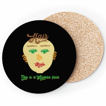 Discover this is a human face Coasters