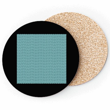 Discover Retro Teal Chevron Pattern Coasters