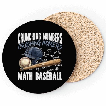 Discover Baseball Math Lover Mathematician Baseball Player Coasters