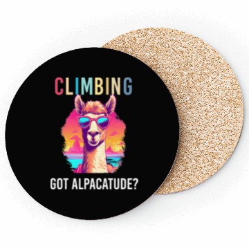 Discover Funny Alpaca with Sunglasses - Alpacatude Coasters