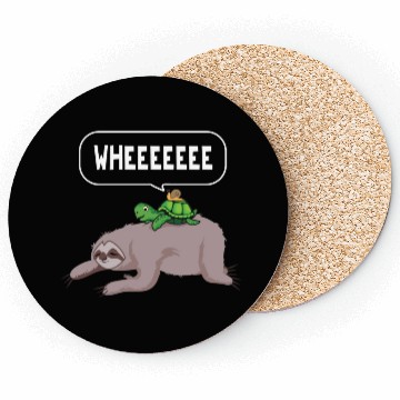 Discover Sloth Turtle Snail Lazy Sleeping People Gift Coasters