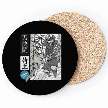 Discover Aesthetic samurais master Comic Strip style Coasters
