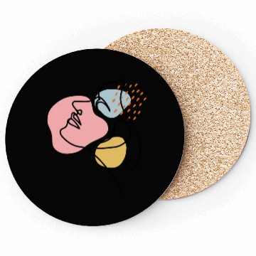Discover Feminine Abstractions: Embracing Artistic Freedom Coasters
