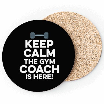 Discover Keep Calm the Gym Coach Bodybuilder Fitness Coasters