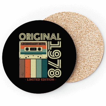 Discover Vintage 1978 Birthday Gift Coasters