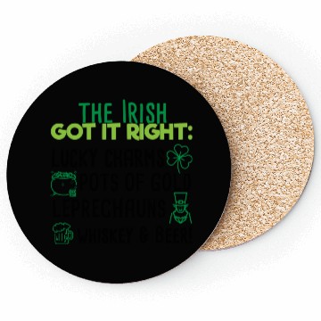 Discover Lucky Irish Charms Aesthetic Coasters