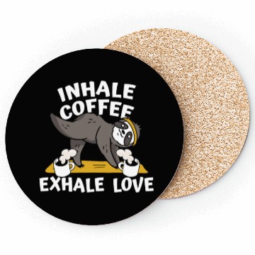 Discover Sloth Coffee Sloth Yoga Coasters