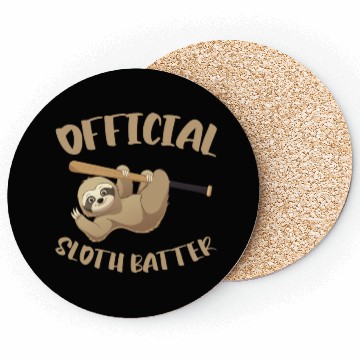 Discover Sloth Bat Sloth Baseball Coasters
