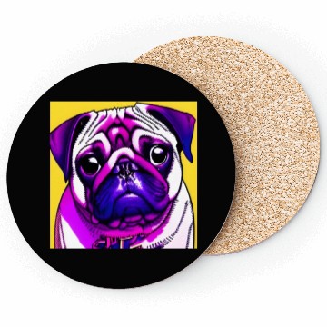 Discover PUG POP ART Coasters
