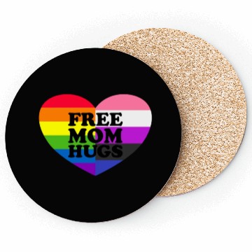 Discover Free Mom Hugs Gay Pride Genderfluid Flag Coasters