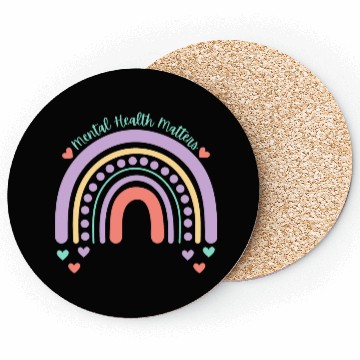 Discover Mental Health Matters | Rainbow Peach Candy Coasters
