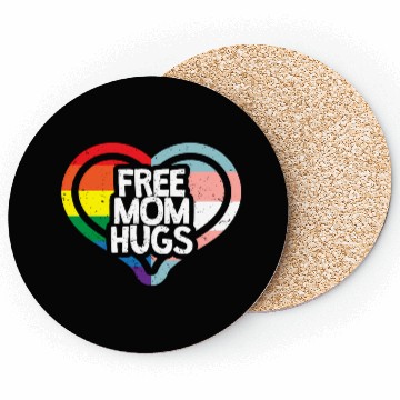 Discover Free Mom Hugs Rainbow Pride Coasters