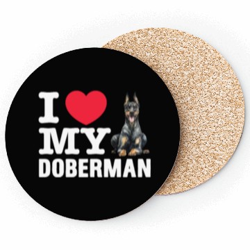 Discover I Love My Doberman Coasters