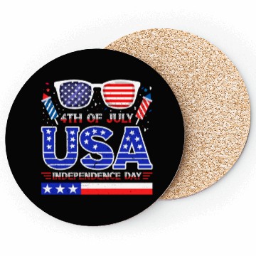 Discover 4th July USA Independence Day All American Pride Coasters