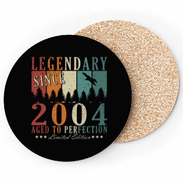Discover 19th birthday man vintage 2004 legend Coasters