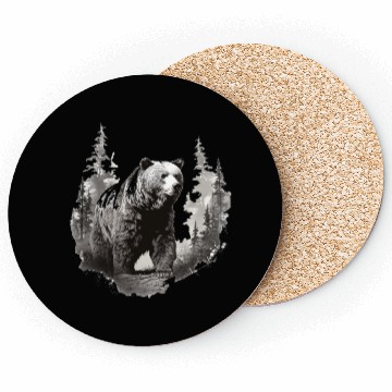 Discover Majestic Forest Bear Coasters