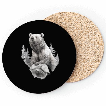 Discover Majestic Forest Bear Coasters
