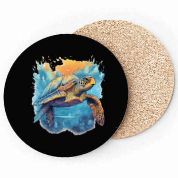Discover Serene Underwater Turtle Coasters