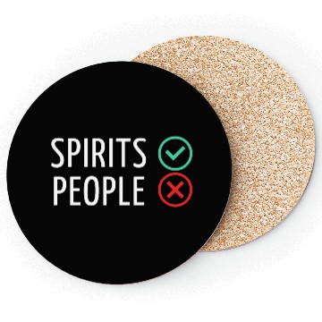 Discover Spirits Yes People No yellow Coasters