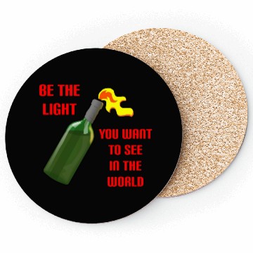 Discover Be The Light Molotov Cocktail Coasters