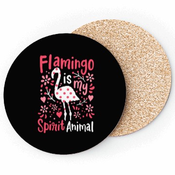 Discover Flamingo Pink Bird Wading Bird Coasters