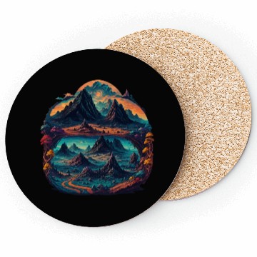 Discover Psychedelic mystical illustration Coasters