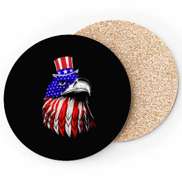 Discover America Eagle USA Patriots American Pride Coasters