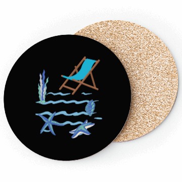 Discover Sizzling Summer Beach Vibes Coasters--Embrace the sun