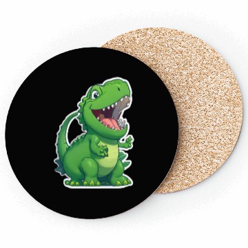 Discover Green Dinosaur Coasters