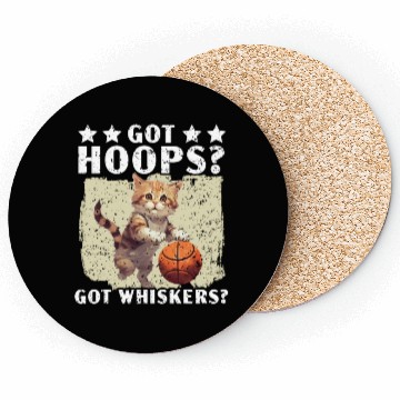 Discover Basketball Cat Basketball Player I Love Basketball Coasters